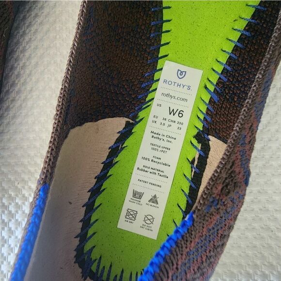 Rothy's Women's Flats in Blue, Purple, and Orange - Picture 10 of 12